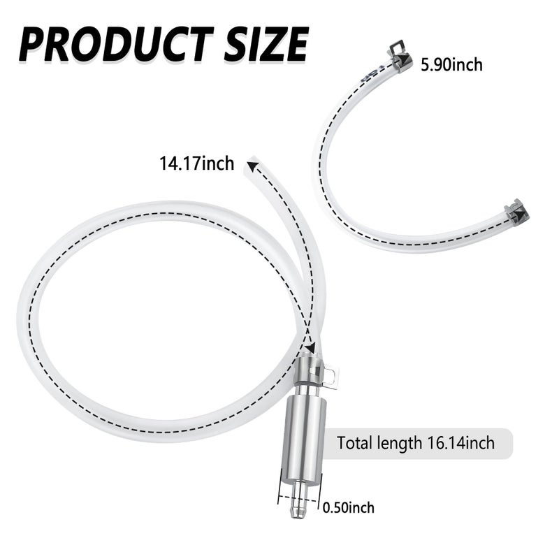 IHOTDER Car Brake Bleeder Hose with One Way Check Valve Durable Brake Fluid Bleeder Hoses Replacement Universal Brake Bleeder Tool Car Accessories for Car Motorbike Bike - Image 2